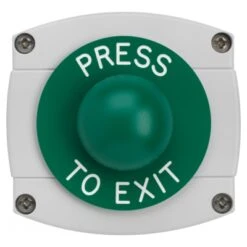 Securefast IP66 Rated Press To Exit Green Dome With Grey Backbox