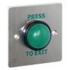 PRESS TO EXIT' Switch With Green Dome & Sleeve - H86 X W86mm