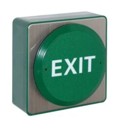 Exit' Large Green Disc Exit Button - H88 X W88 X D40mm