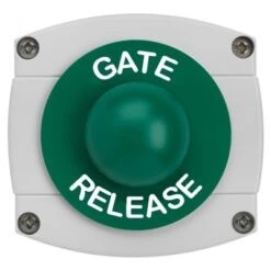 Securefast IP66 Rated Gate Release Green Dome With Grey Backbox