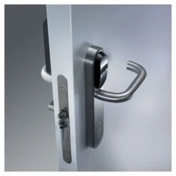 Lock - Right Handed In Brushed Stainless Steel With Straight Lever